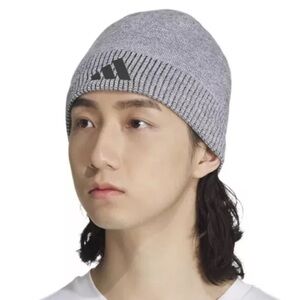 Adidas Aeroready Creator 3 Men’s Beanie Hat Knit Lined Gray One Size Reflective